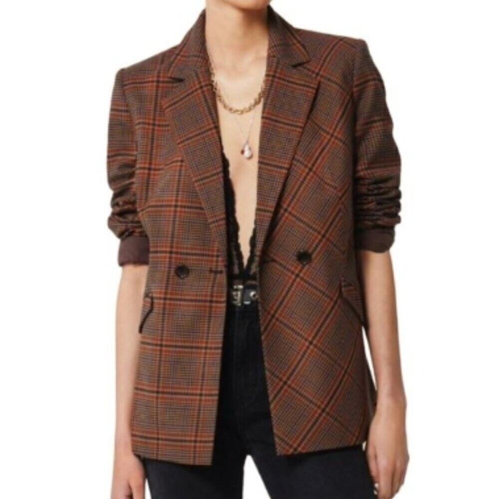 FRENCH CONNECTION Bettina Check Print Blazer